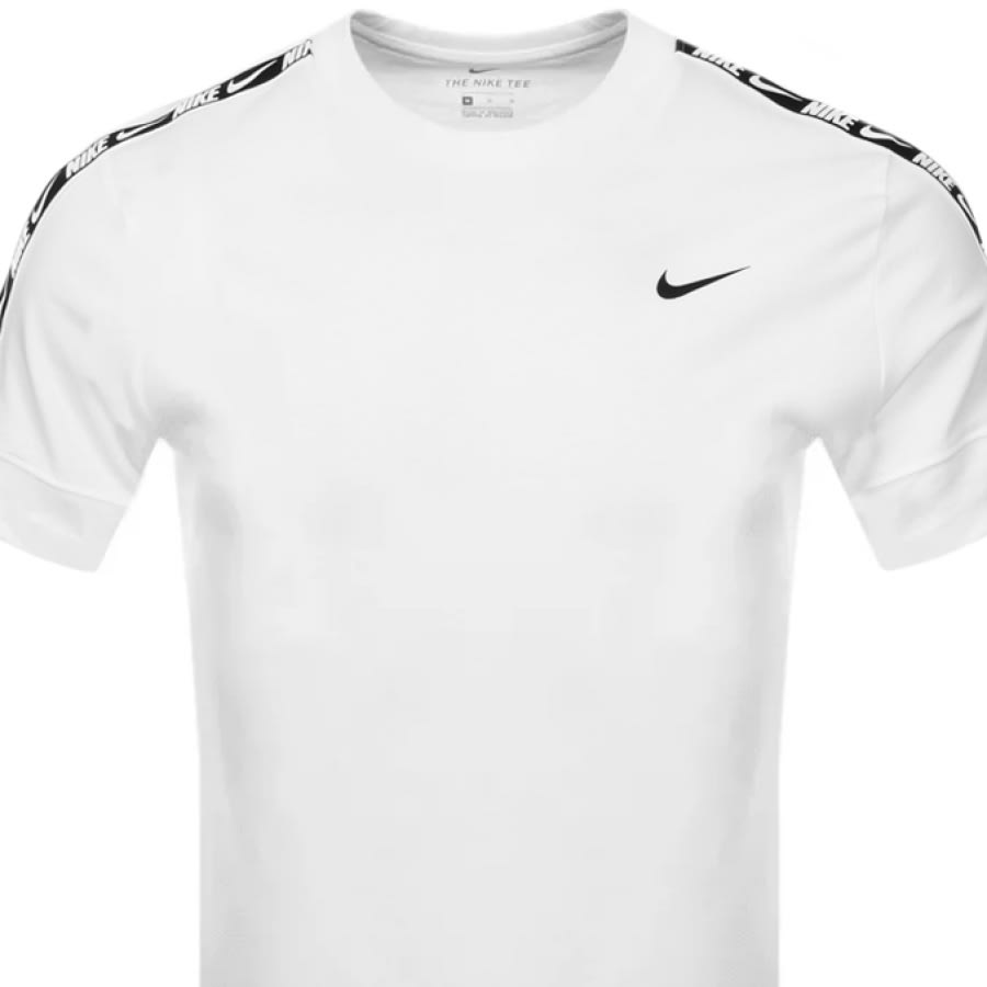 Alternative Image for ProductNike Crew Neck Repeat Logo T Shirt White2
